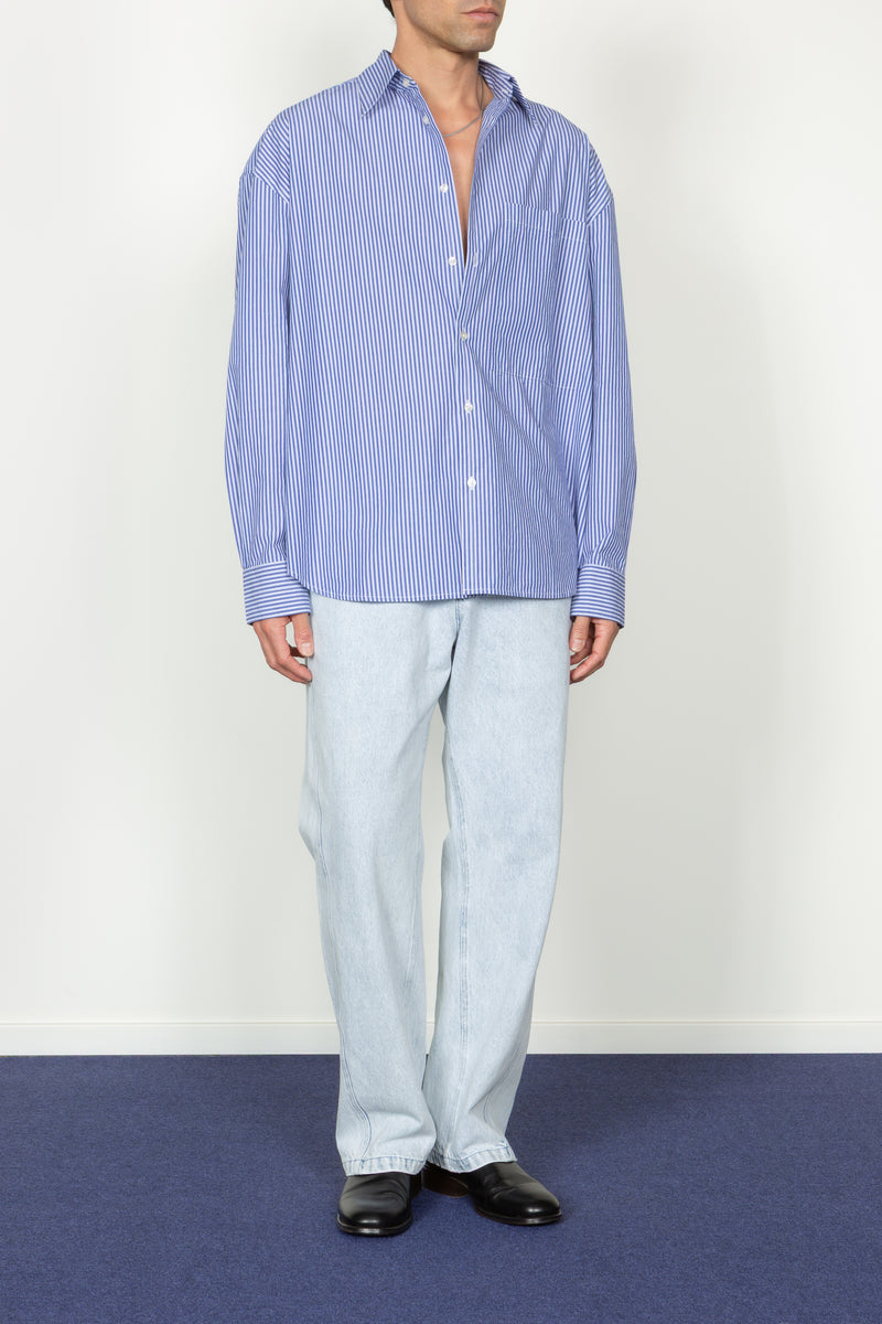 Ultra Oversized Big Pocket Shirt - Banker Stripe – SHADES OF GREY