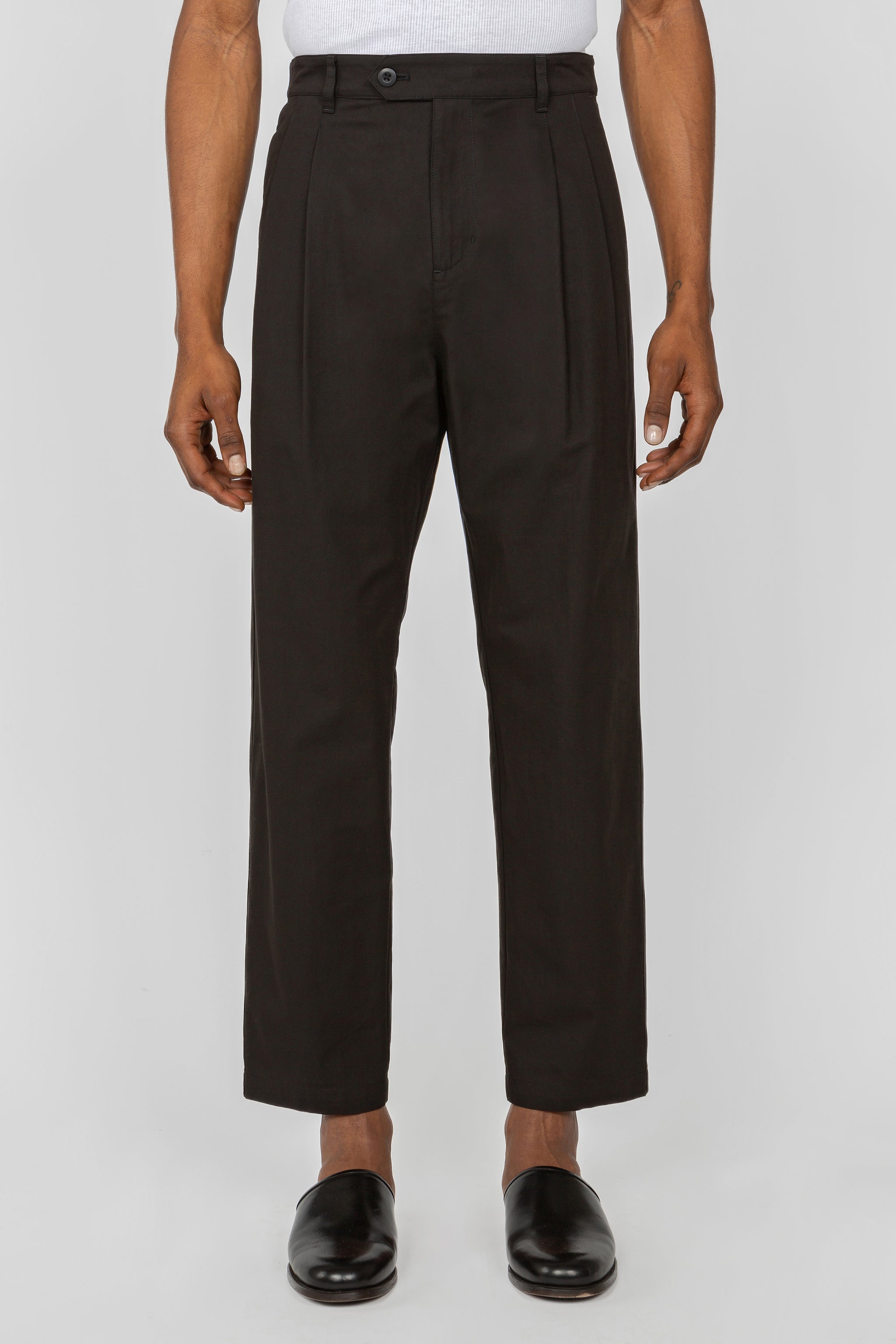 Double Pleated Trouser - Black – SHADES OF GREY BY MICAH COHEN