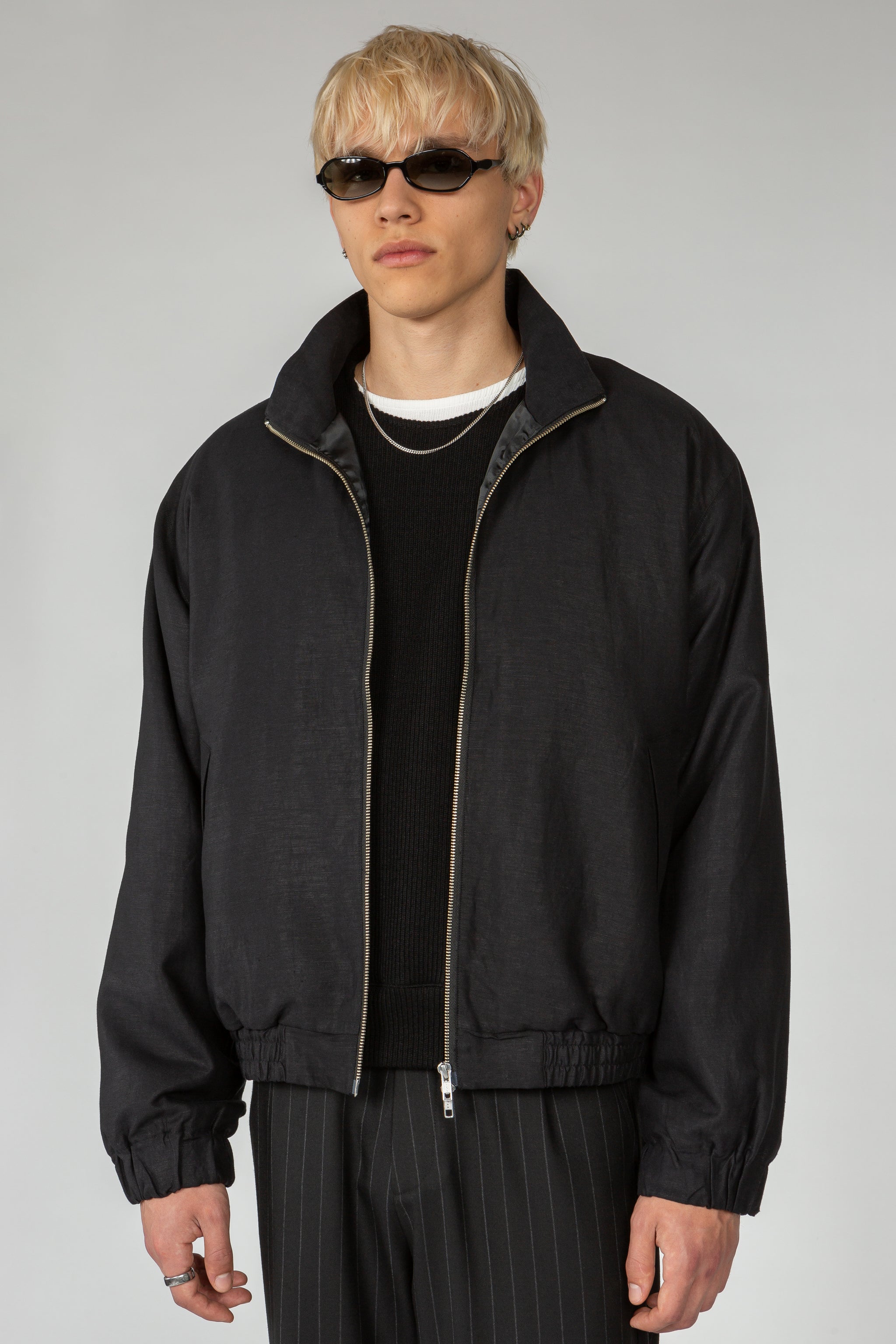Lightweight Blouson Jacket - Black – SHADES OF GREY BY MICAH