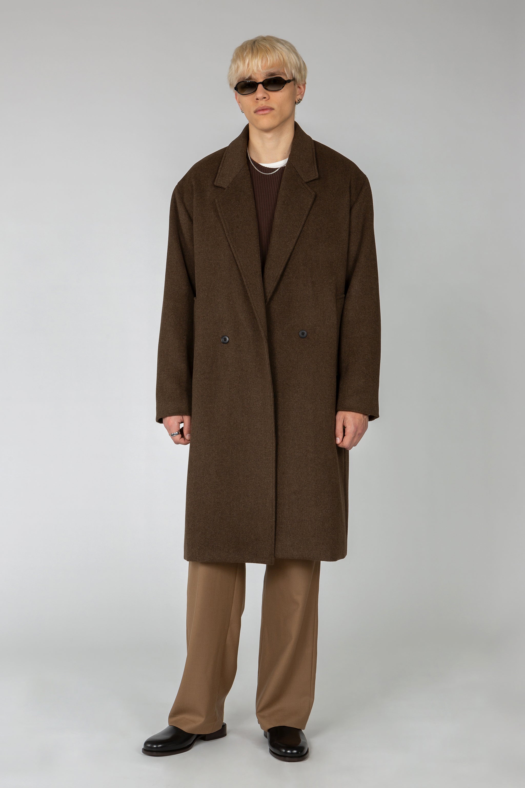 ジャケット・アウター Overcoat Wool Melton Overcoat Men's Melton Wool Jacket in Dark Gray | Cole Haan