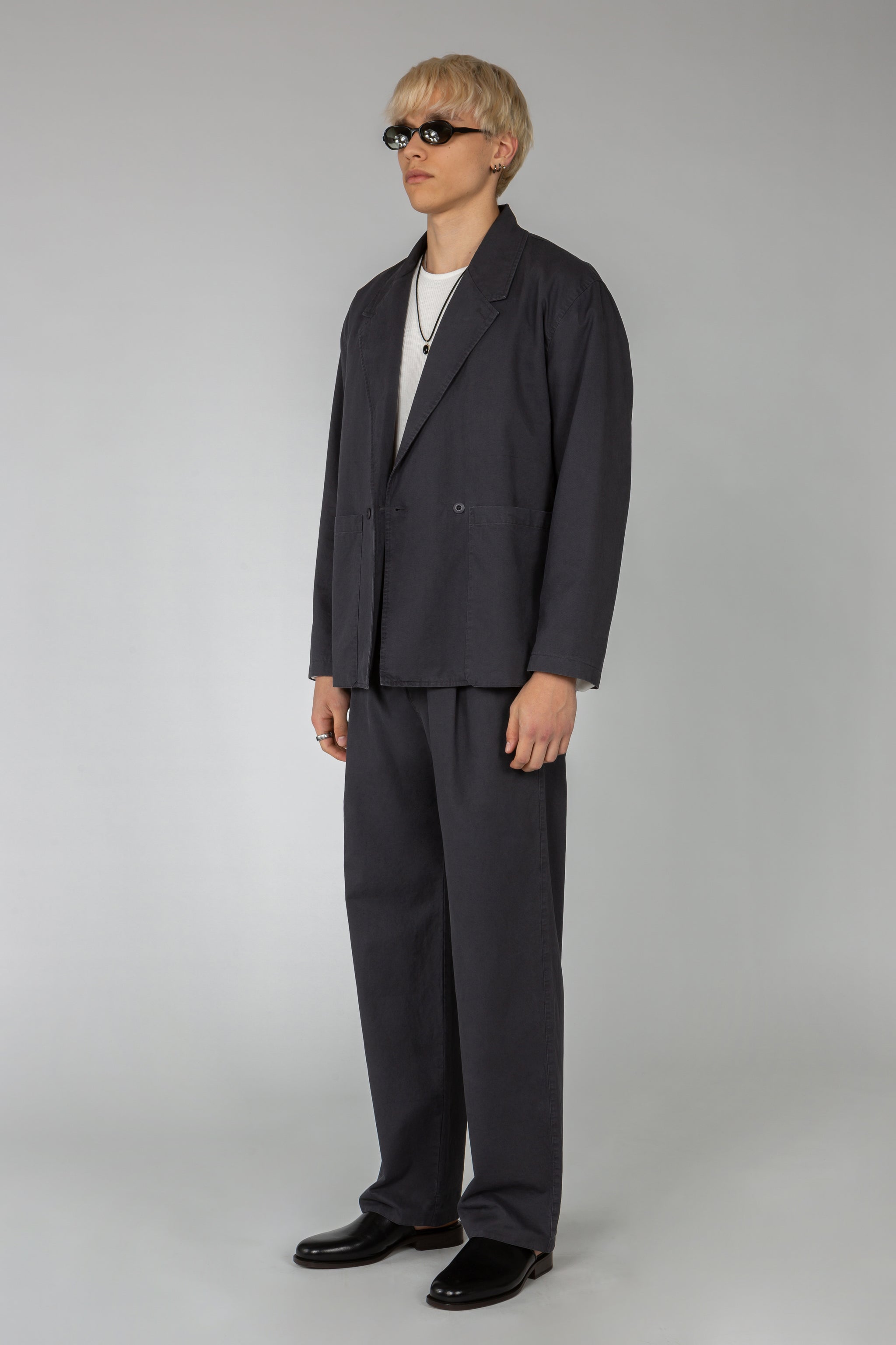 ジャケット・アウター 052022 saby DOUBLE BREASTED BLAZER 2 M 24aw 新品 saby ダブル ブレステッド ブレザー ジャケット 2 (M