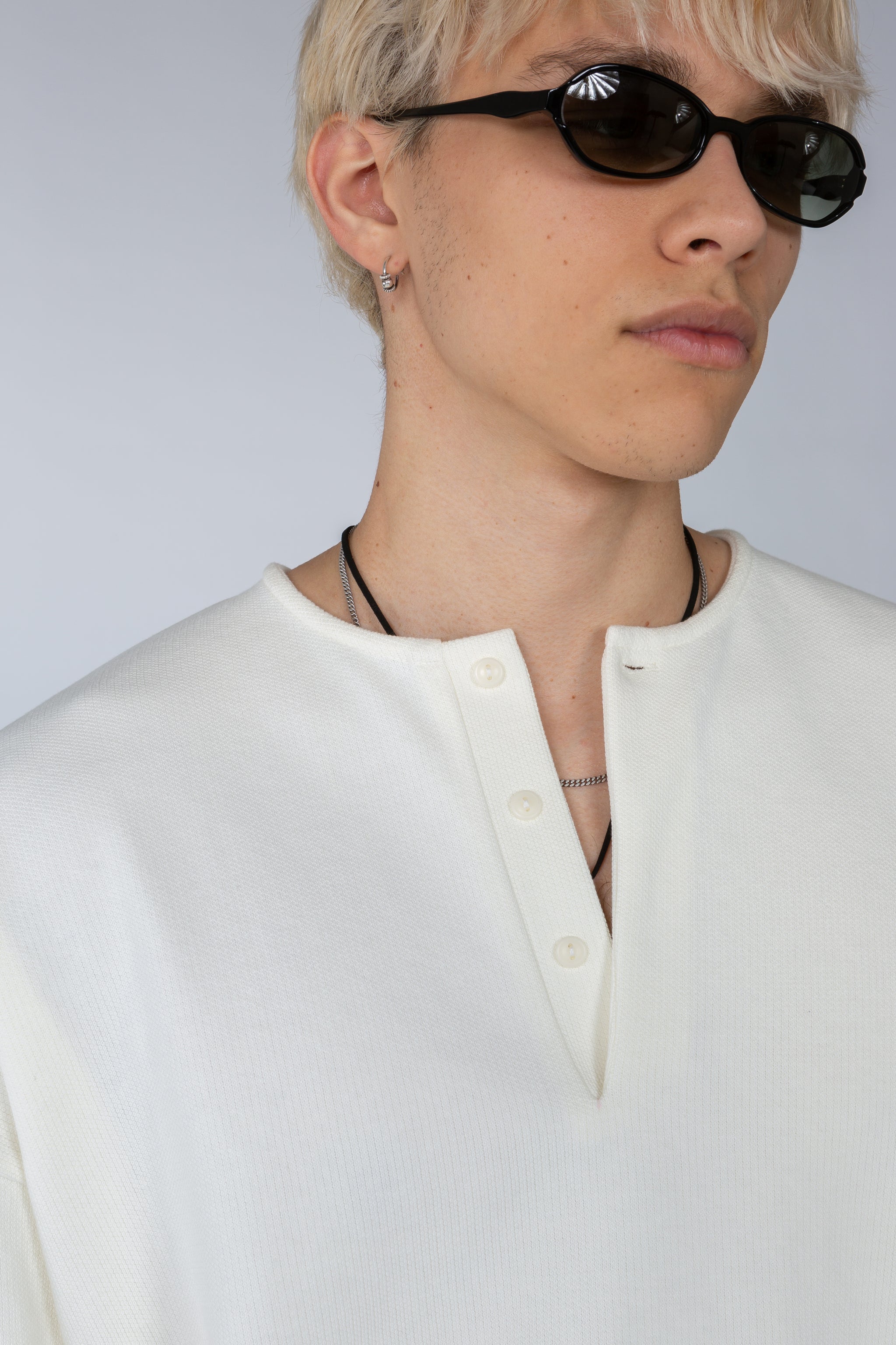 【お値下げ】GOOD GRIEF!】 HENLEY SHORT TOP GOOD GRIEF!/グッドグリーフ】 SFSC PRINTED HENLEY NECK TOP（T