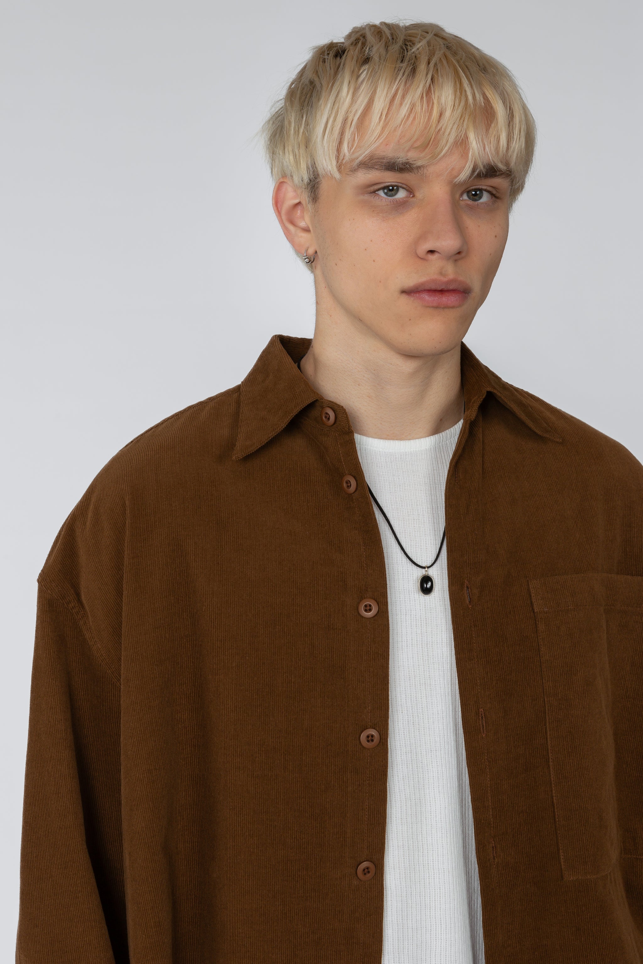 シャツ IONSEOUL Delon Pocket Corduroy Shirt JE782 Corduroy Fall Shirt Utility Long Sleeve Shirt 90s Velvet