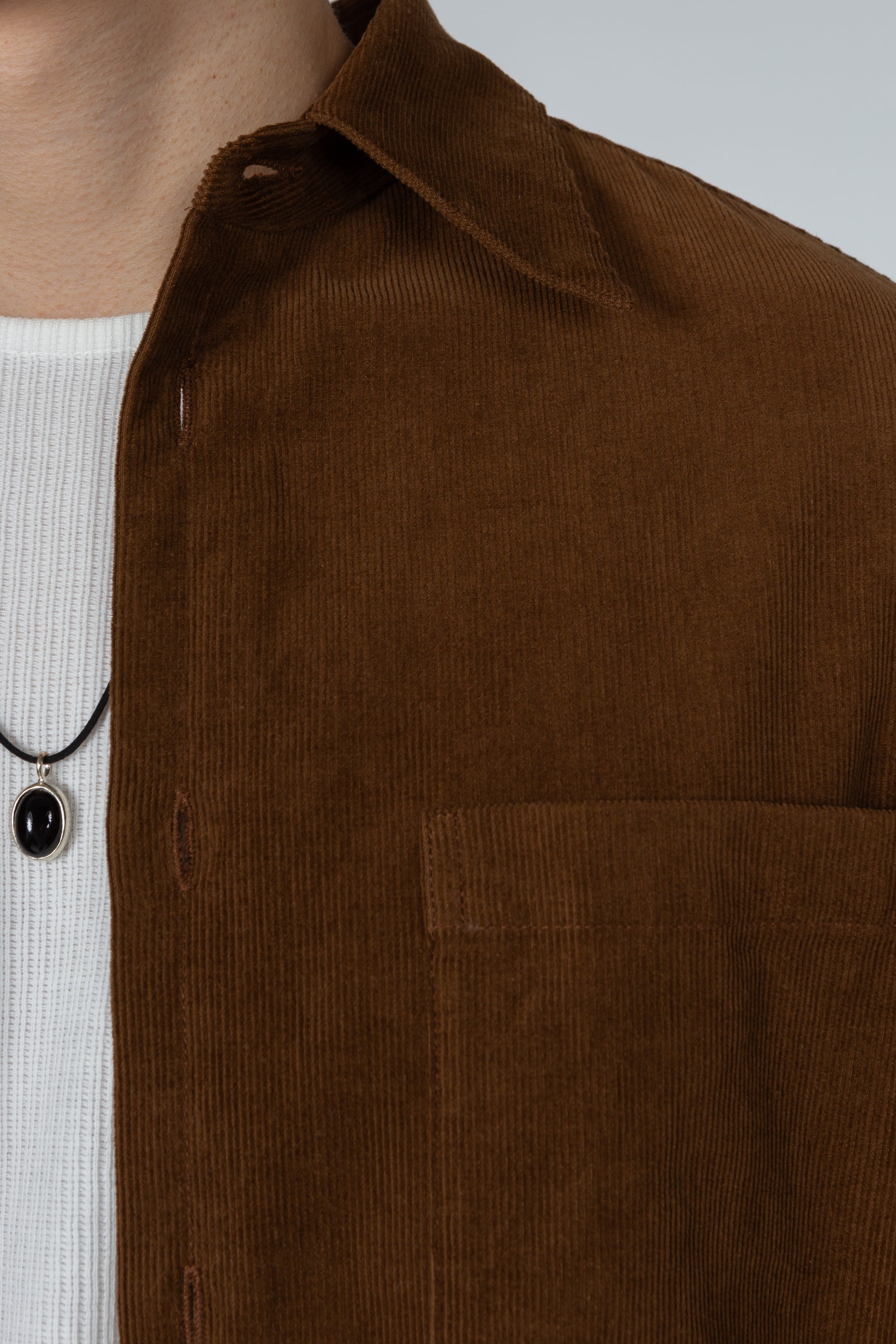 FINAL SALE] Ultra Oversized Big Pocket Shirt - Hazelnut