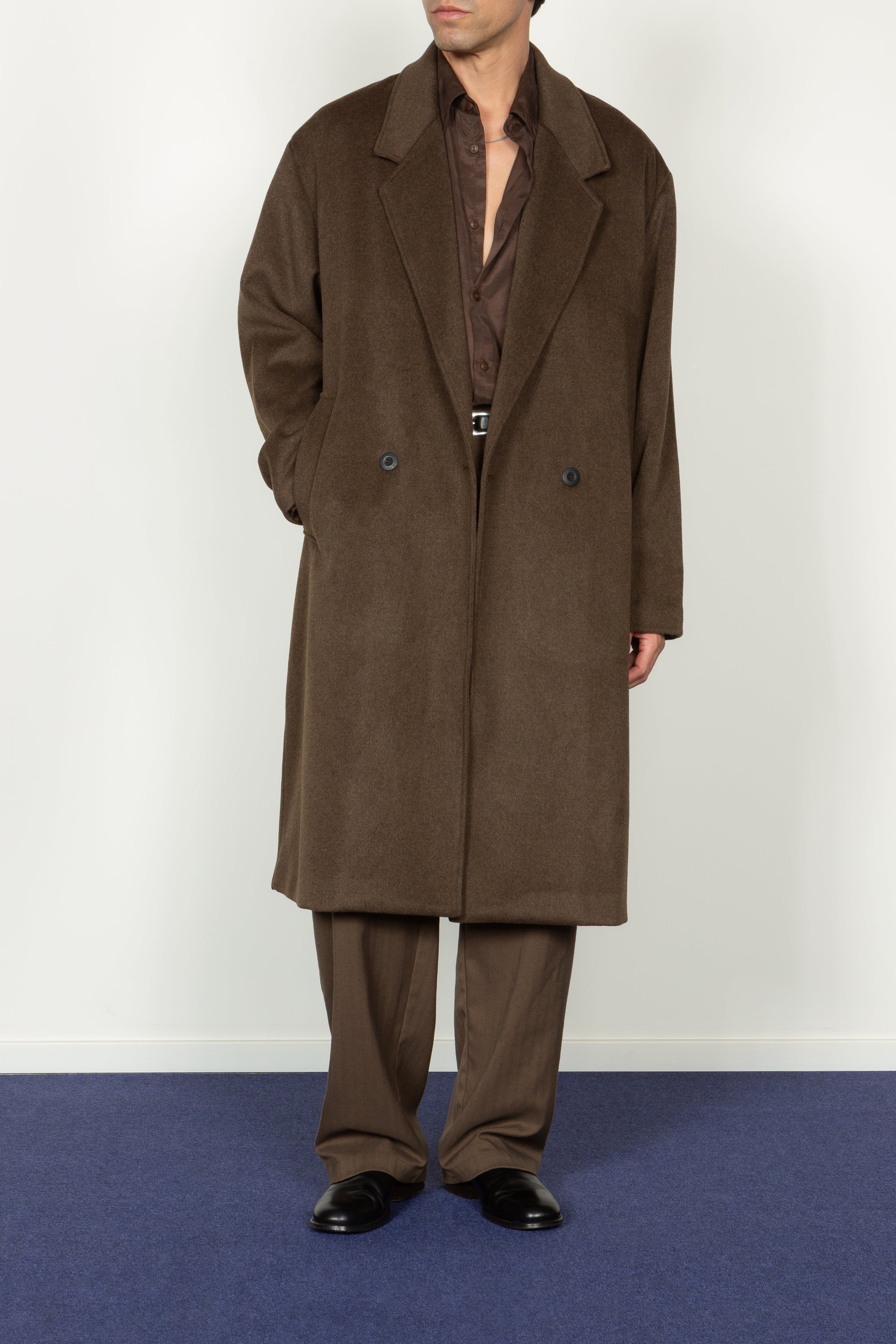 OVERCOAT Melton Notch Coat Open Edit Wool Blend Melton Overcoat | Nordstrom