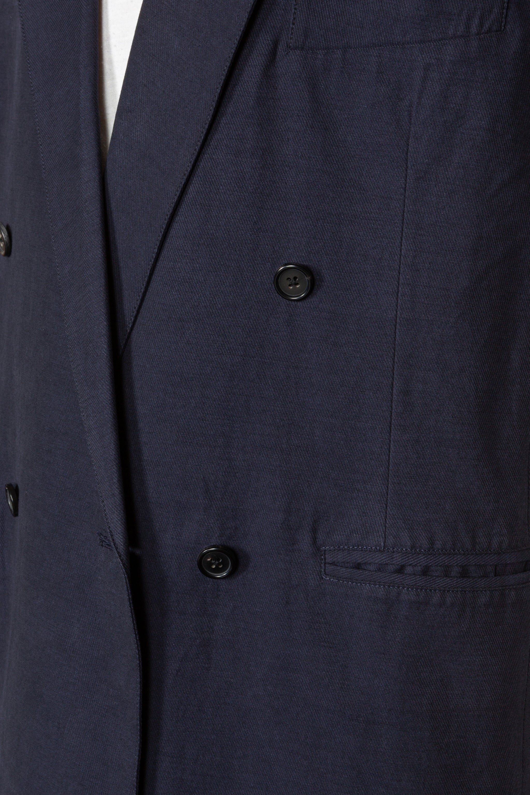 Unstructured Relaxed Double Breasted Blazer - Navy – SHADES OF