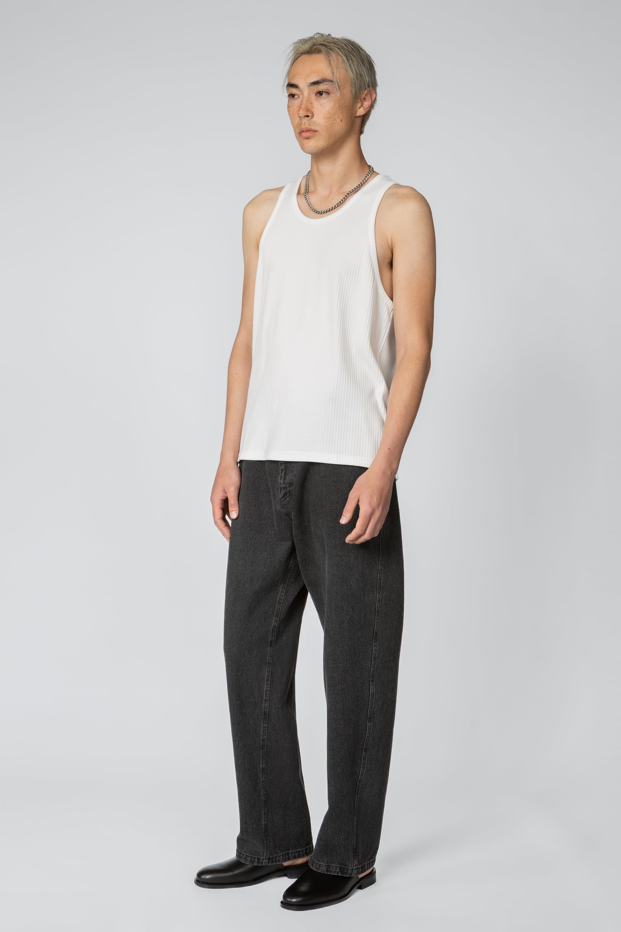 Tank Top - White Rib Knit – SHADES OF GREY BY MICAH COHEN