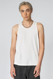 Tank Top  - White Rib Knit