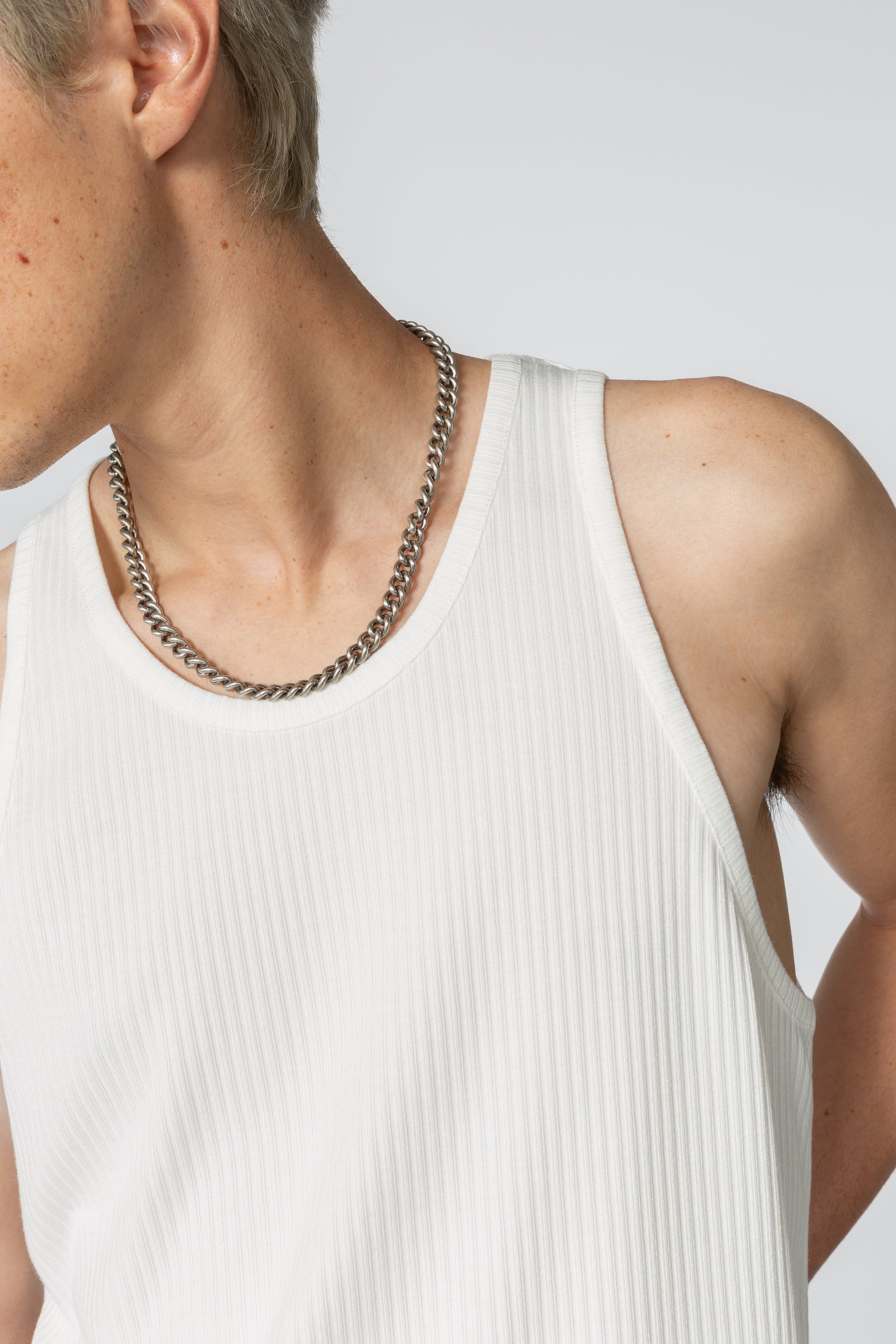 Tank Top - White Rib Knit – SHADES OF GREY BY MICAH COHEN