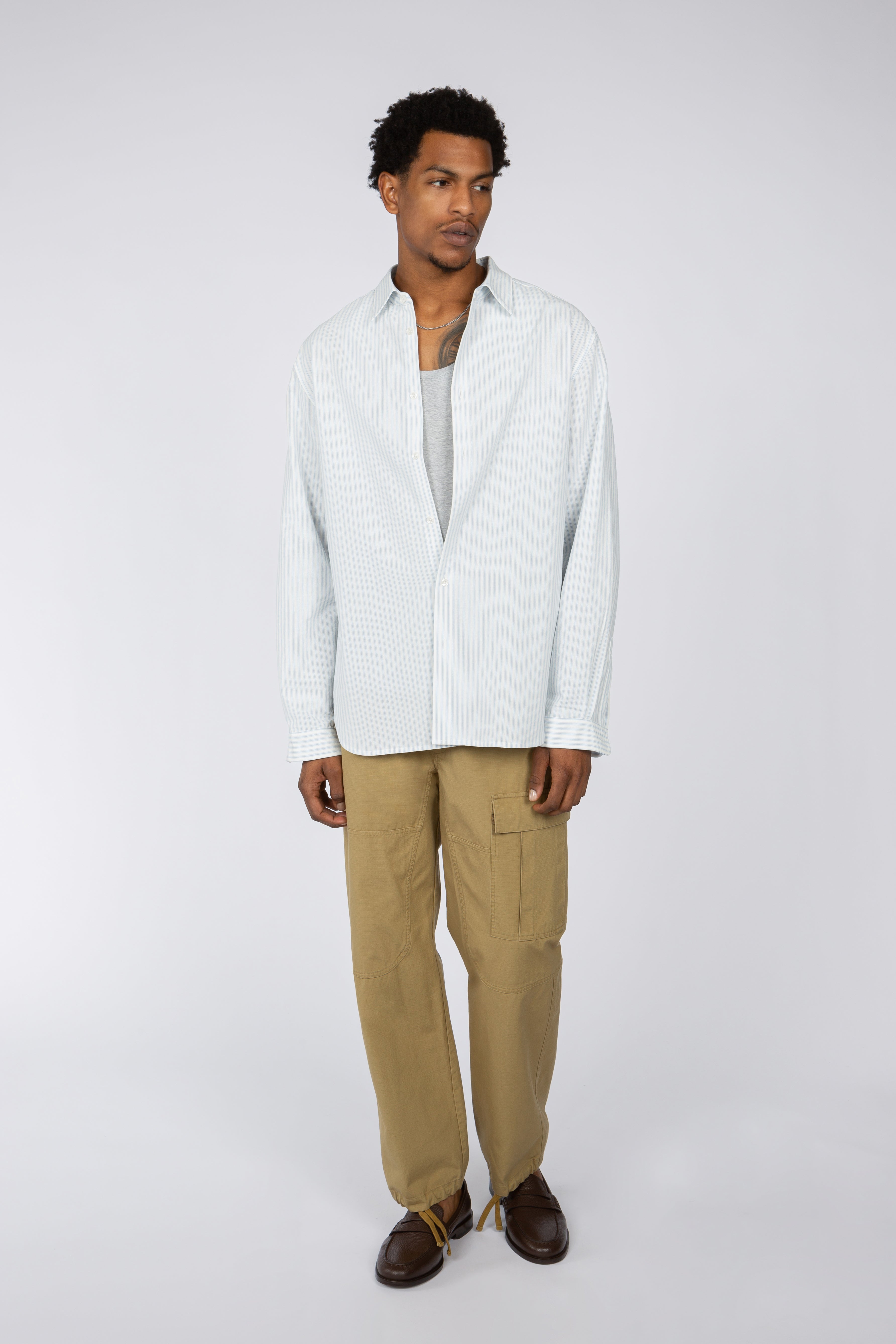 Relaxed button down sales shirt